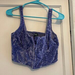 Mermaidcore Soft Purple Velvety Corset Top